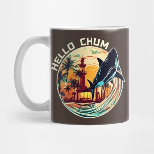 Hello Chum Shark Vintage Mug